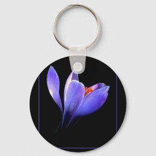 Porte-clés Fleur CROCUS pourpre