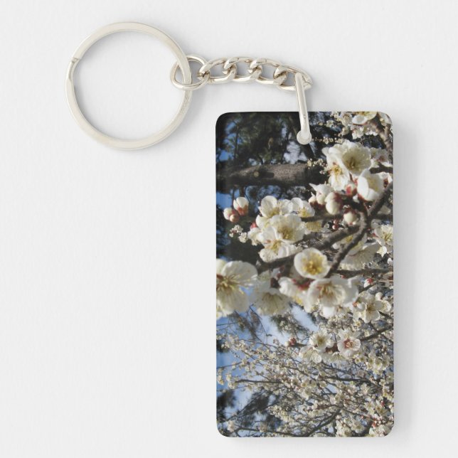 Porte-clés Fleur de cerisier blanc / Sakura / ク(桜) (Devant)