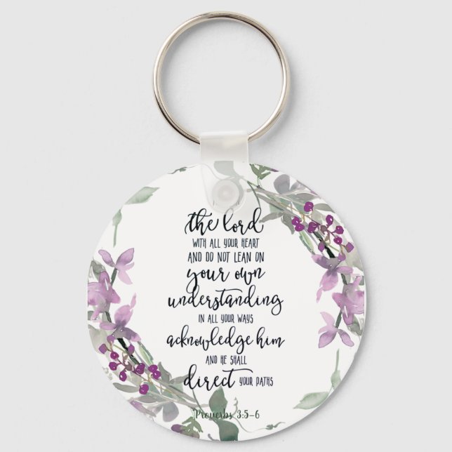 Porte-clés Fleur de confiance dans le Seigneur (Recto)