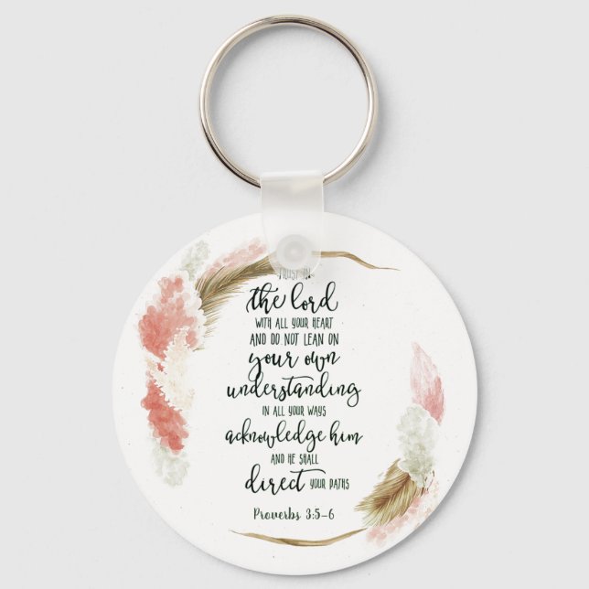 Porte-clés Fleur de confiance dans le Seigneur (Recto)