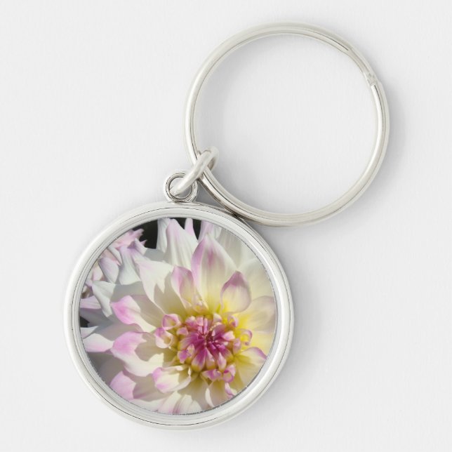 Porte-clés Fleur de Dahlia Ajoutez Votre Test pers (Devant)