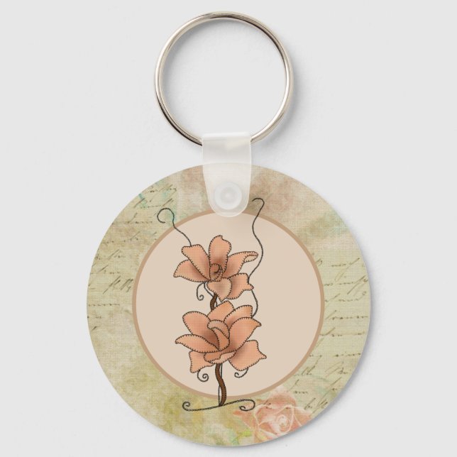 Porte-clés Fleur de fantaisie (Recto)