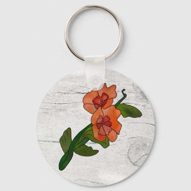 Porte-clés Fleur de fantaisie (Recto)