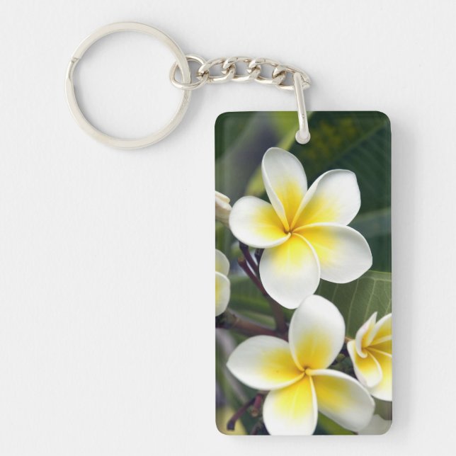 Porte-clés Fleur de frangipanier Îles Cook (Devant)