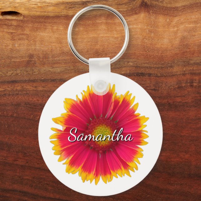Porte-clés Fleur de Gaillarde avec un nom  (Recto)