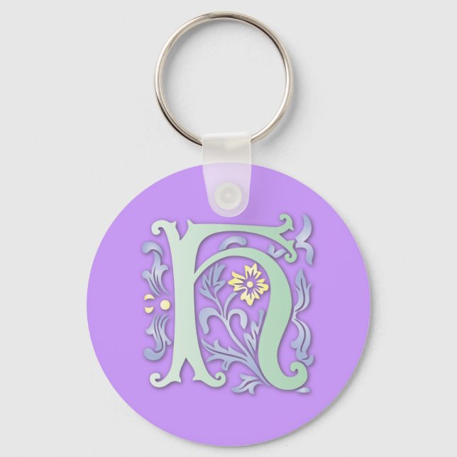 Porte-clés Fleur de lis H Monogramme (Recto)