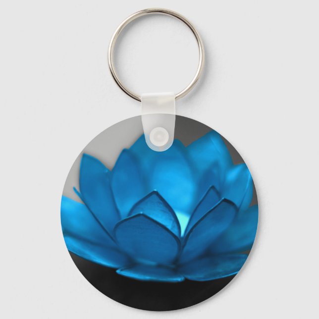 Porte-clés Fleur de Lotus bleu (Recto)