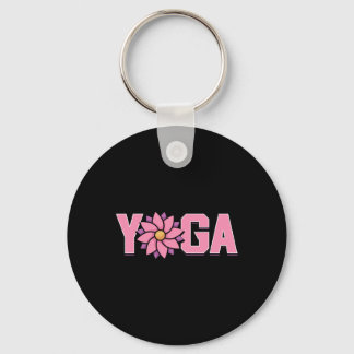 Porte-clés Fleur de lotus de yoga minimaliste simple