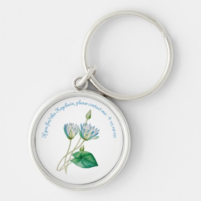Porte-clés Fleur de lotus égyptienne vintage (Devant)
