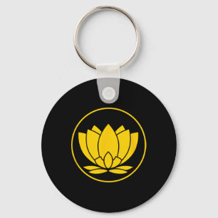 Porte-clés Fleur de lotus jaune esprit de yoga