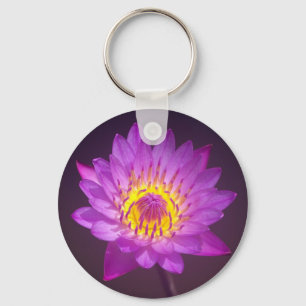 Porte-clés Fleur de Lotus pourpre