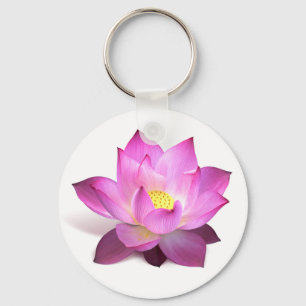 Porte-clés Fleur de Lotus Rose et Violet - Zen