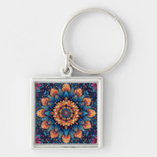 Porte-clés Fleur de mandala Style d'art numérique-23907