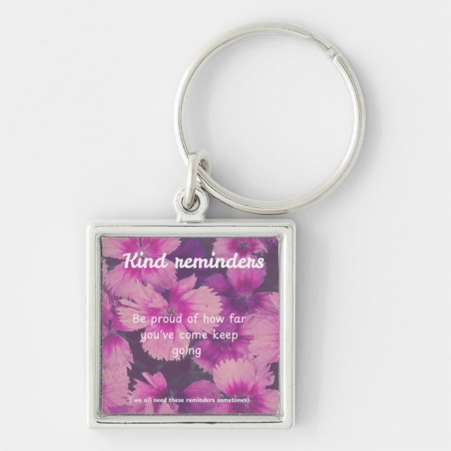Porte-clés Fleur de mots gentils pour continuer (Devant)