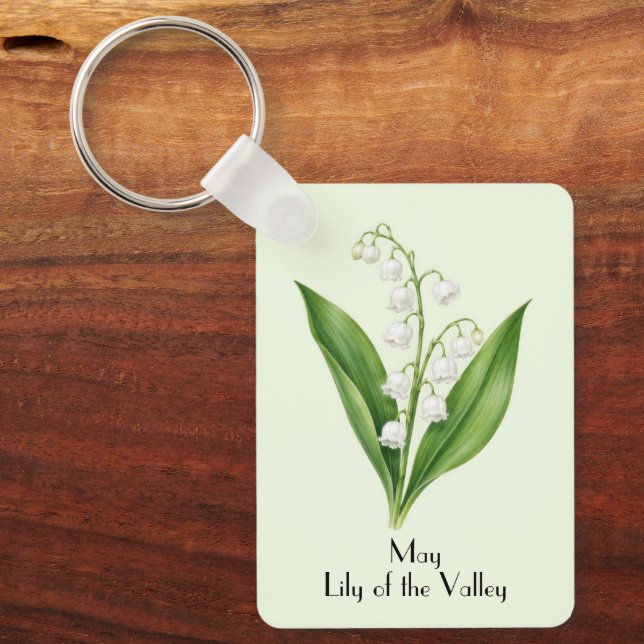 Porte-clés Fleur de Muguet de Mai  (Recto)