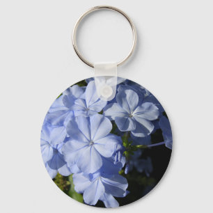 Porte-clés Fleur de Plumbago bleu Hawaïen Tapisserie dessous 