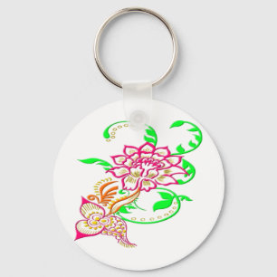 Porte-clés Fleur de tatouage