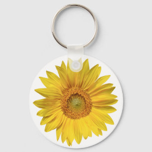 Porte-clés Fleur de Tournesol Jaune Floral Amour