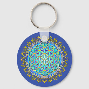 Porte-clés Fleur de Vie - Ornements de Fleur Vintage 1