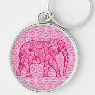 Porte-clés Fleur d'éléphant - rose fuchsia