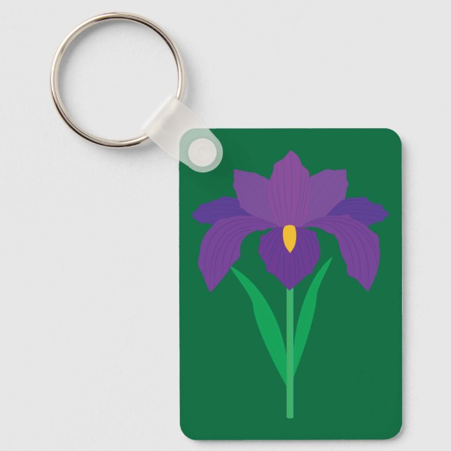 Porte-clés Fleur d'Iris (Recto)