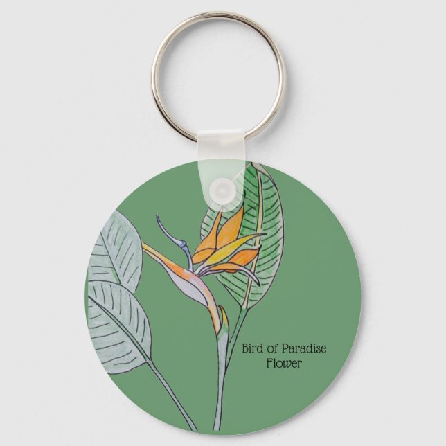 Porte-clés Fleur d'oiseau de paradis (Recto)