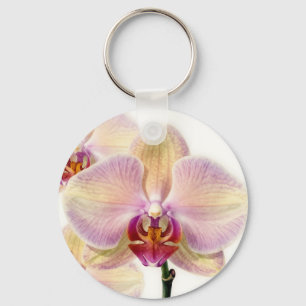 Porte-clés Fleur d'orchidée pastel élégante violette