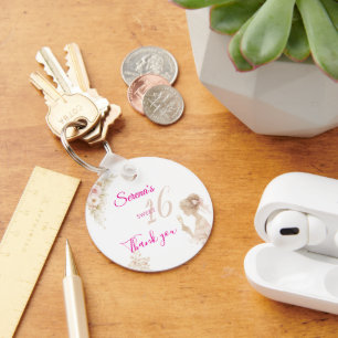 Porte-clés Fleur Douce Rêveuse Épingle de Bouton Anniversaire