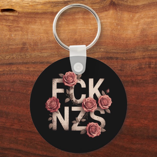 Porte-clés Fleur FCK NZS Contre Droite Non Nazis Lgbtq+ (Recto)