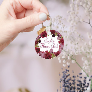 Porte-clés Fleur Fleuriste Bourgogne pour mariage