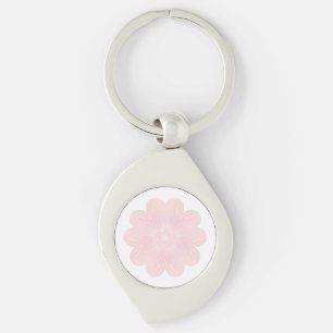 Porte-clés Fleur Graphique Rose Pâle Pastel