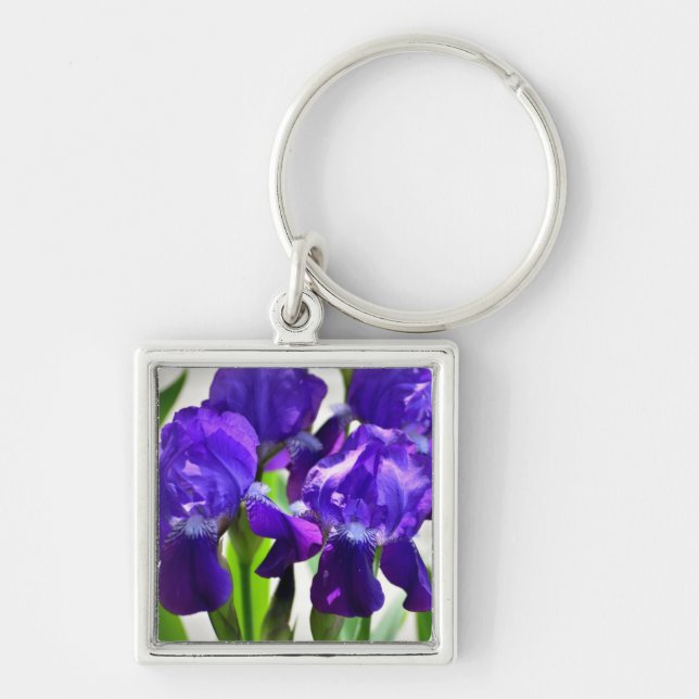 Porte-clés Fleur Iris Iris Violet (Devant)