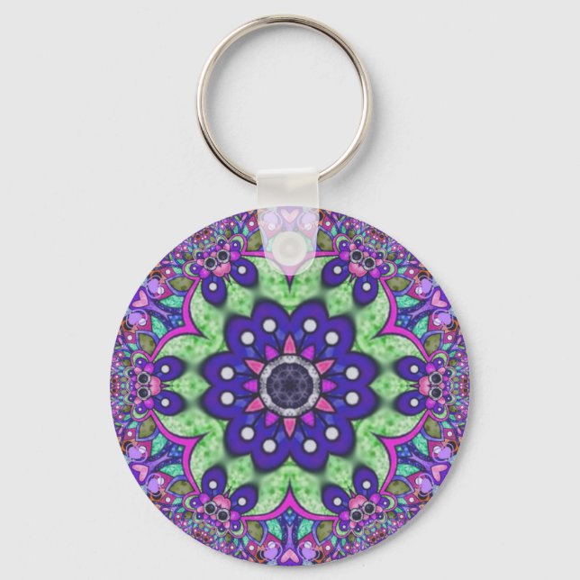 Porte-clés Fleur Mandala (Recto)