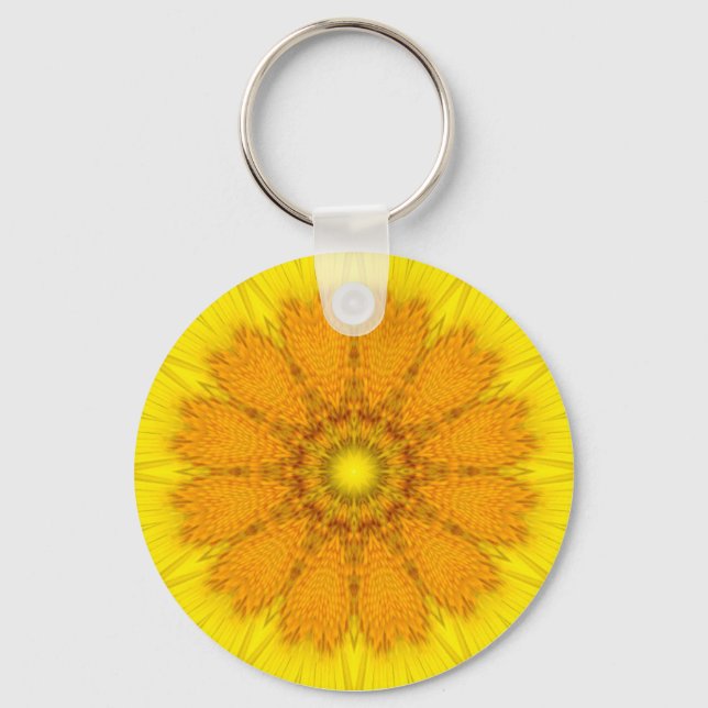 Porte-clés Fleur Mandala 04 (Recto)