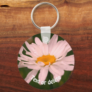 Porte-clés Fleur marguerite blanche personnalisée
