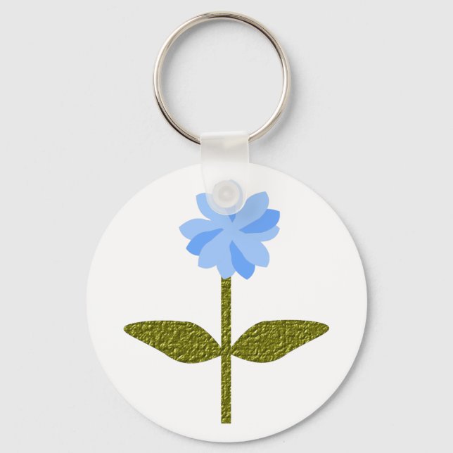 Porte-clés Fleur marguerite Joli Porte - clé bleu (Recto)