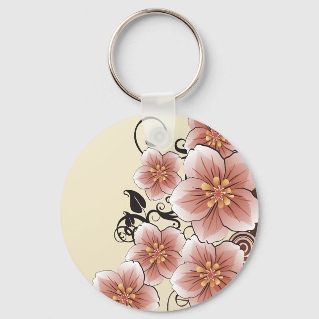 Porte-clés Fleur moderne Brown (Recto)