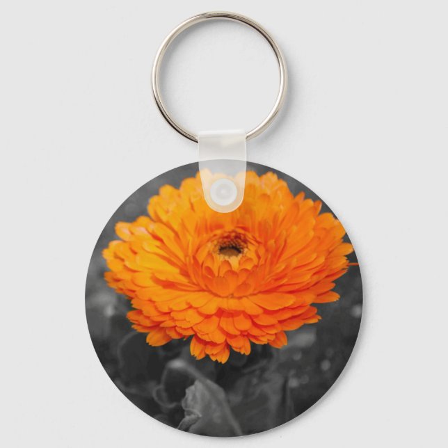Porte-clés Fleur orange (Recto)
