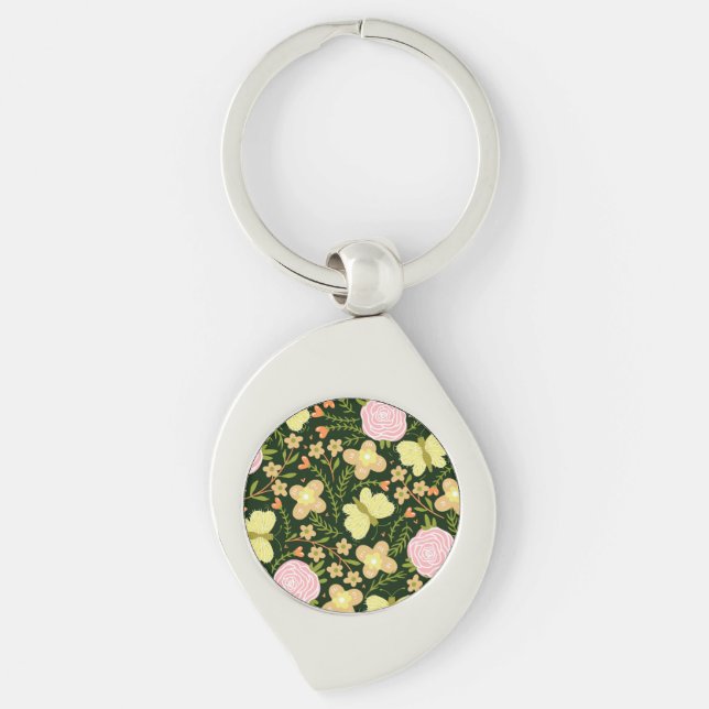 Porte-clés Fleur papillon (Devant)