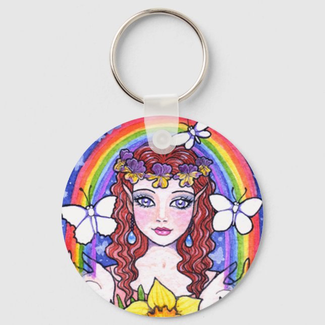 Porte-clés Fleur porte - clé Imaginaire de Ann Howard (Recto)