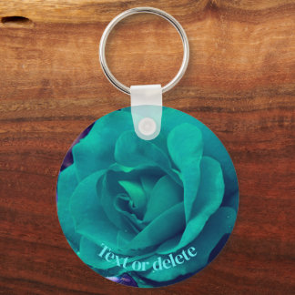 Porte-clés Fleur Rose Aqua personnalisée