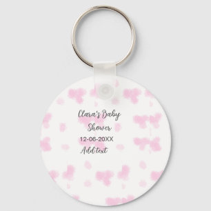 Porte-clés Fleur rose mignonne bébé douche aquarelle moderne