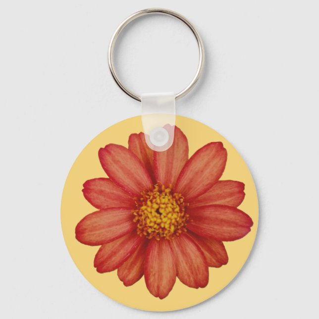 Porte-clés fleur rouge (Recto)