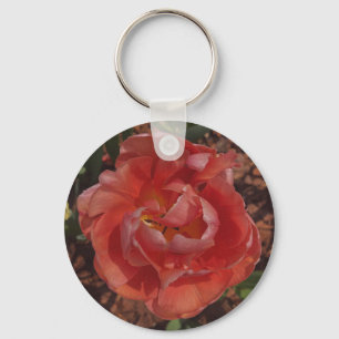 Porte-clés fleur rouge