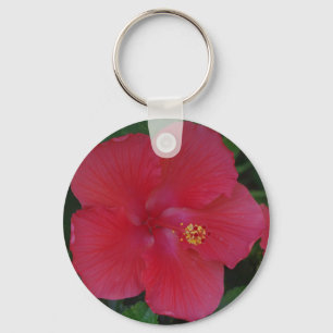 PORTE-CLÉS FLEUR ROUGE DE KETMIE