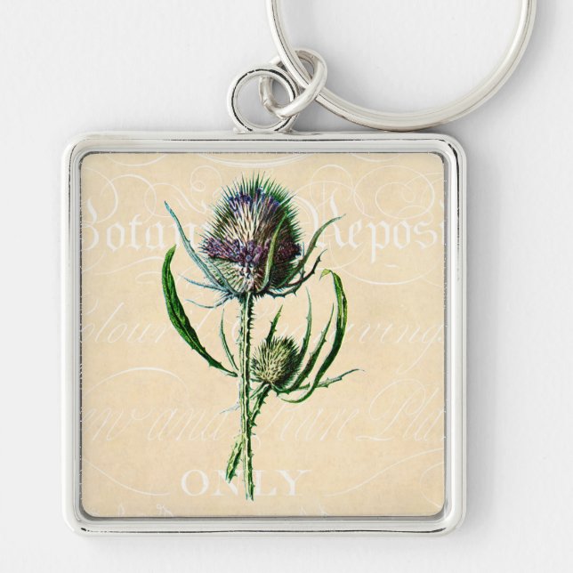Porte-clés Fleur sauvage d'antiquité de chardon d'écossais du (Devant)