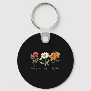 Porte-clés Fleur subtile de fleur anti Trump Fleur d'amour Da