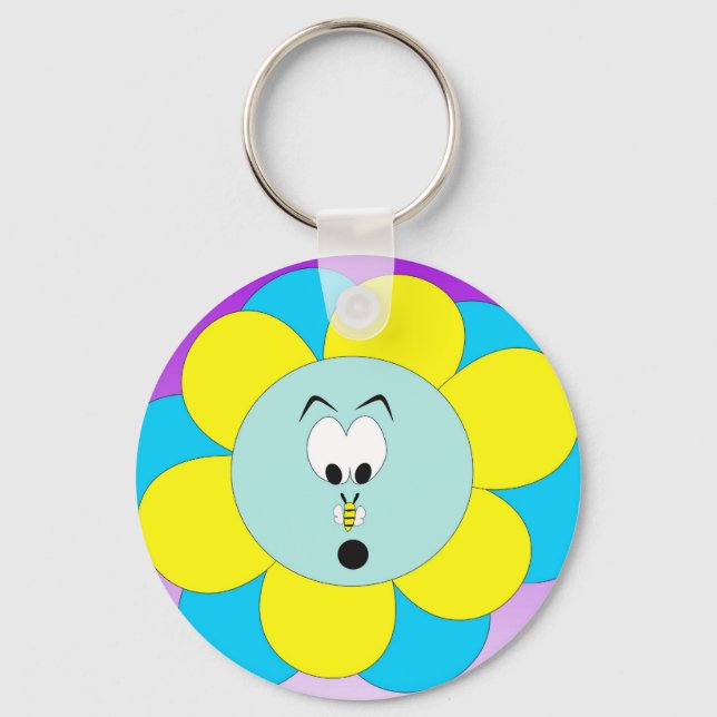Porte-clés Fleur Surprise Par L'Abeille (Recto)