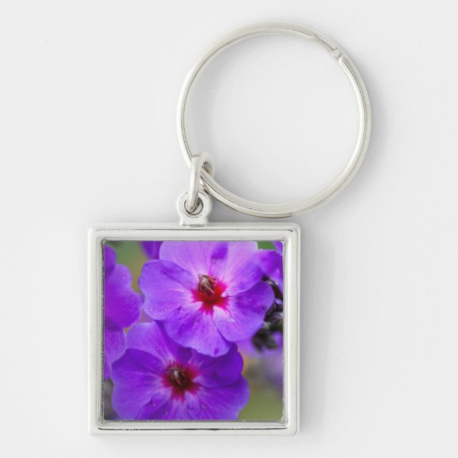 Porte-clés Fleur violette (Devant)