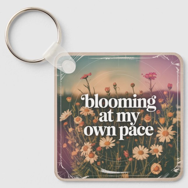 Porte-clés Fleurir à mon propre rythme (Recto)